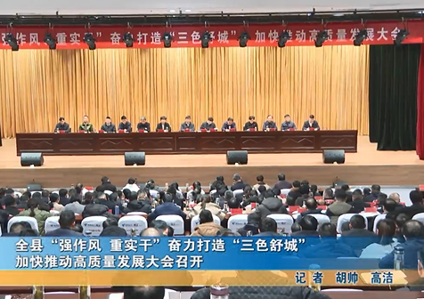 全縣“強(qiáng)作風(fēng) 重實(shí)干”奮力打造“三色舒城”加快推動(dòng)高質(zhì)量發(fā)展大會(huì)召開(kāi)