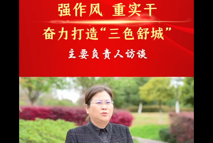 強(qiáng)作風(fēng) 重實(shí)干 奮力打造“三色舒城”— 主要負(fù)責(zé)人訪(fǎng)談（翟曉玲）